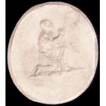 An oval plaster impression of the seal of the Society for the Abolition of the Slave Trade, possibly
