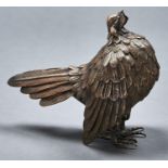 A bronze model of a turkey, realistically modelled, 16cm h, 20cm d Generally good