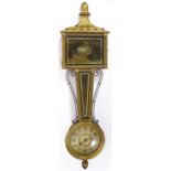 A Federal American giltwood and mahogany wall timepiece, Massachusetts, first half 19th c, with