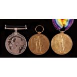 WWI, British War Medal 28172 Pte E Webb Oxf & Bucks LI and Victory Medal 135411 Dvr C H Kimbrey RA