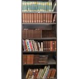 Seven shelves of books, miscellaneous general shelf stock, to include sets or part sets of the