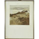 Tessa Beaver - Outgoing Tide, soft ground etching with margins, signed by the artist in pencil,