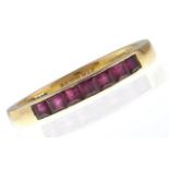 A ruby ring, in gold marked 18k, 3.7g, size M Good condition