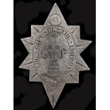 Fraternal Society. Oddfellows silver jewel in the form of a ten pointed star, engraved emblems