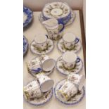 A Royal Stafford bone china June pattern tea service, mid 20th c, bread plate 22cm, printed mark (