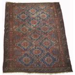 An antique Afshar carpet, S W Persia, late 19th/early 20th c,  380 x 493cm,