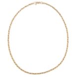 A gold necklace, 41cm l, marked 375, 18.5g Good condition