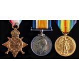 WWI group of three, 1914-15 Star, British War Medal and Victory Medal 257 Dvr H Marwood RFA [257 Dvr