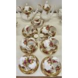 A Royal Albert Old Country Roses pattern tea and coffee service, printed mark First quality and good