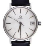 An Omega stainless steel gentleman's wristwatch, 31mm Movement running when wound and hands setting,