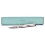 A Tiffany & Co silver artillery shell novelty ballpoint pen, maker's marks and Sterling Italy,