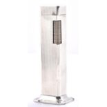 An Alfred Dunhill silver plated Tallboy table lighter Good condition for age with minor knocks and