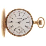 A North American gold keyless lever hunting cased lady's watch, American Waltham Watch Co, No