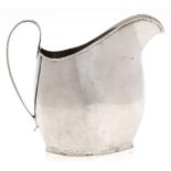 A George III silver cream jug, 10cm h, marks rubbed, London c1800, 3ozs 17dwts Minor dents and wear