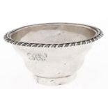 A George IV silver wine funnel bowl, with gadrooned rim, 85mm diam, maker's mark rubbed, London