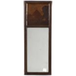 An Arts and Crafts oak and marquetry mirror, The Rowley Gallery Limited, c1930, with hayricks