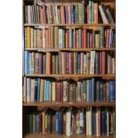 Five shelves of books, miscellaneous general shelf stock