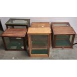 Seven various mahogany and other instrument cases, one 49cm h; 30 x 53cm Condition consistent with