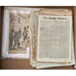 Miscellaneous British newspapers, 17th c and later, including The Observtor July 17 1686, London