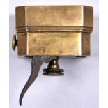 A brass scarificator, Plumb, Bristol, early 19th c, shooting twelve blades fired by steel trigger,