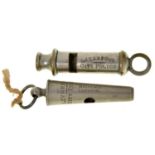 Two Liverpool City Police whistles, late 19th/ early 20th c, Beaufort and General Service