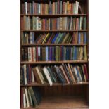 Six shelves of miscellaneous books, miscellaneous general shelf stock, to include photography,