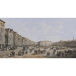 A lithograph of Market Place, Nottingham, after the print of 1859, 38.5 x 57.5cm Good condition