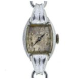 A Rolex Tudor chromium plated lady's wristwatch, 16 x 34mm, on partly expanding bracelet