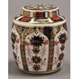 A Royal Crown Derby Imari pattern ginger jar and cover, 1982, 10.5cm h, printed mark Good