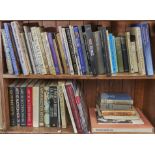Two shelves of books, fine art reference, to include Beattie - The New Sculpture, Schiffer Miniature