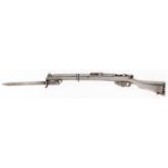 A George V silver model of a Lee Enfield rifle and bayonet, 16.25cm l, by The Goldsmith &