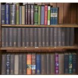 Three shelves of books, to include Folio Society and Dictionary of National Biography