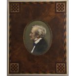 A portrait miniature of Richard Wagner after Karl Wilhelm Diefenbach, late 19th /early 20th c,