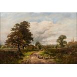 David Payne (1843-1894) - Sinfin Lane near Derby, signed, oil on canvas, 29.5 x 44cm In ready to