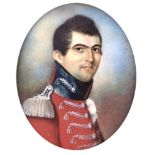 Paul Frederick de Caselli (1775-1817) - Portrait Miniature of an Officer, probably of the Honourable