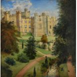 Edwin Frederick Holt (1830-1912) ‘ The West Front of Brancepeth Castle, Durham, signed, dated 187-