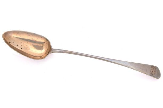 A George III silver gravy spoon, Old English pattern, by Eley & Fearn, London 1796, 3ozs 8dwts Light