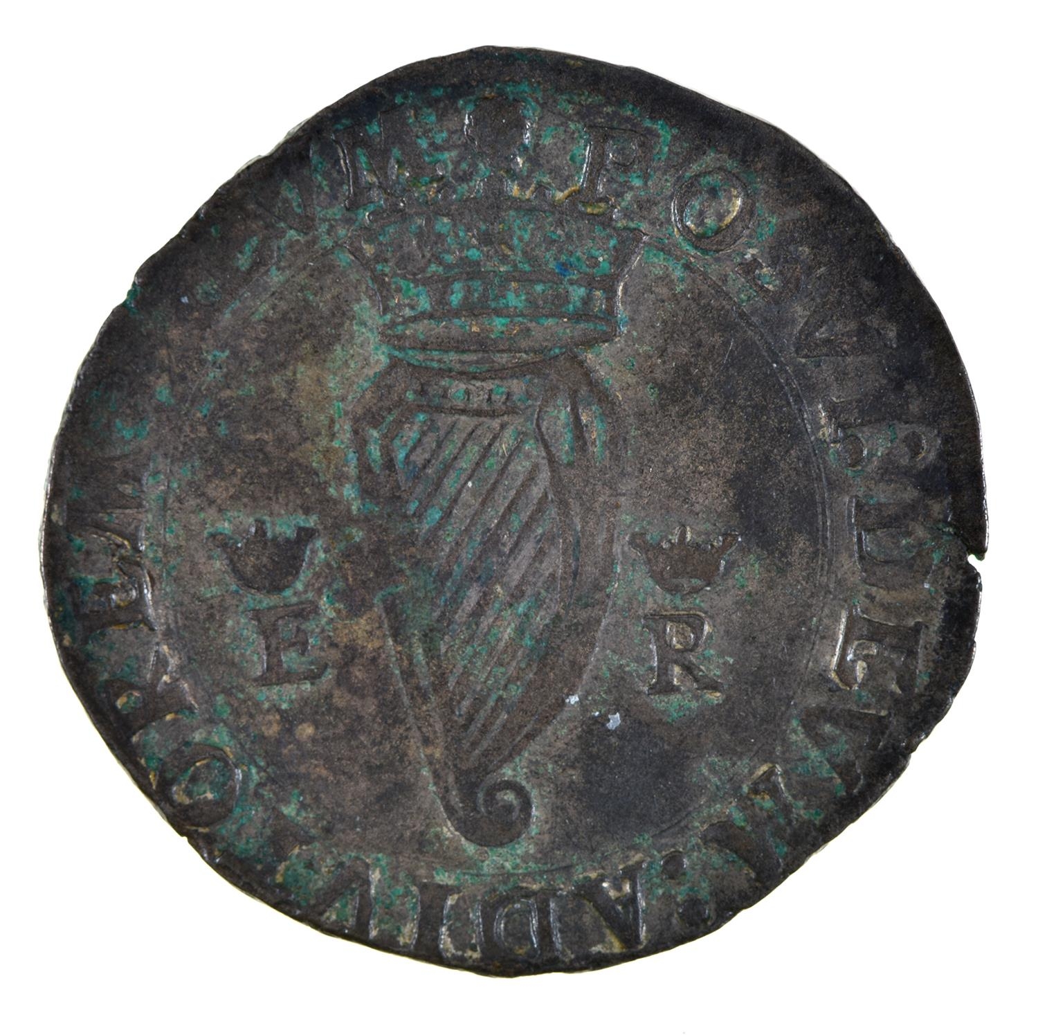 Ireland, Elizabeth I, Base Silver Shilling, 1st coinage, mm rose, 8.6gm, (ex-Seaby 50/- 1963), - Image 2 of 2