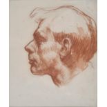 Attributed to Sir William Rothenstein (1872-1945) ‘ Head of a Man, numbered 43 in pencil verso and