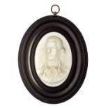 A glass paste portrait medallion of William Pitt the Younger, c1806 impressed W Pitt to the