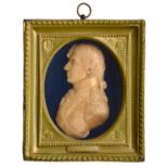 A moulded wax bas relief portrait of Lord Nelson by Catherine Andras (1775-1860), modelled in August