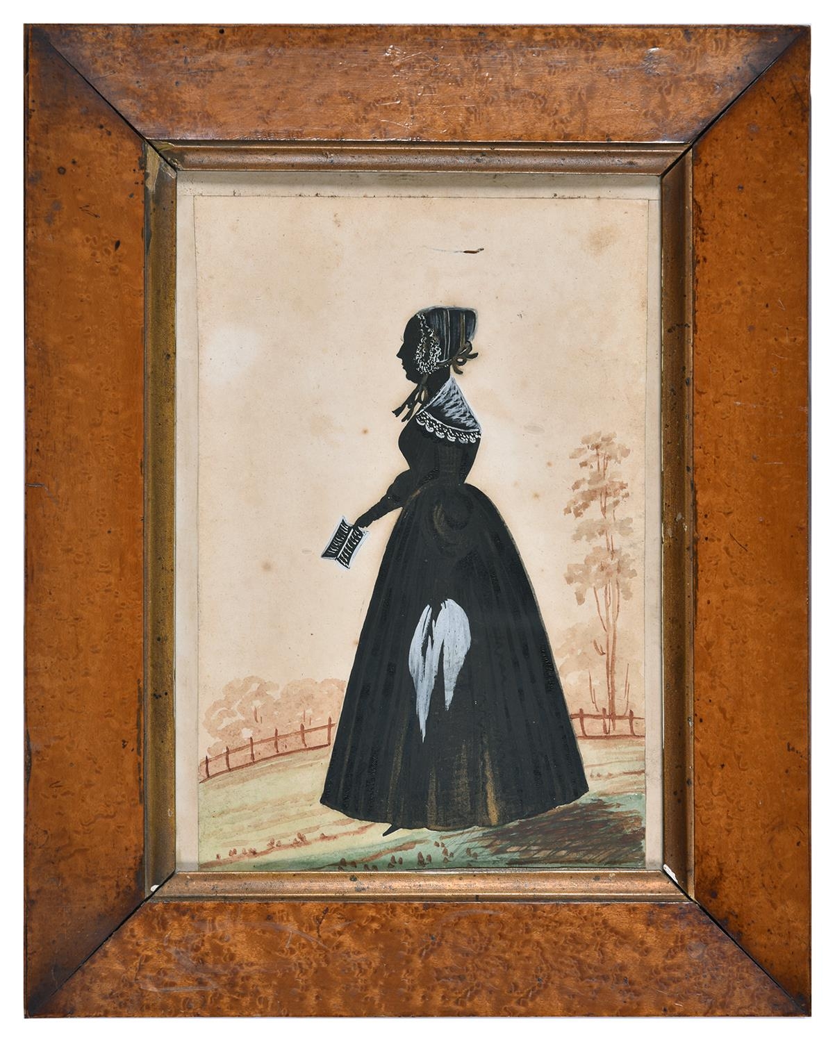 T Lewis of York (fl 1808-1830) ‘ Silhouette of a Policeman; Silhouette of a Lady, possibly pendants, - Image 3 of 6