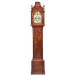 A mahogany eight day longcase clock, Robert Storer London, late 18th c, the 10½" breakarched brass