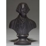 An Enoch Wood & Sons black basalt bust of George Washington, c1818, modelled by Enoch Wood, on