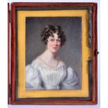 Maria Ann Chalon (1797-1877) - Portrait Miniature of a Lady of the Mainwaring Family, bust length,