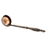 A Scottish Victorian silver punch ladle, with plain circular bowl with baluster handle, 22cm l, by J