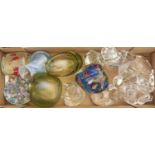 A Venetian murine glass dish and a small collection of other decorative glassware, late 20th c,