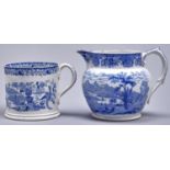 A Staffordshire blue printed earthenware Northern Scenery Series - Loch Creran with Barcaldine