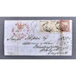 Postal History. New South Wales 1851 (June) part letter from Drayton to Chesterfield bearing a fur-