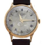 A Longines 9ct gold gentleman's wristwatch, calibre 23M/LXW movement No 7270645, 32mm, London 1965
